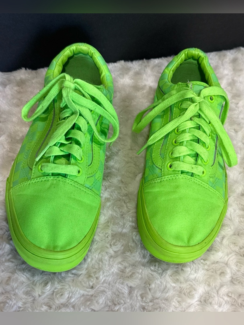 Vans Neon Green Canvas Sneakers